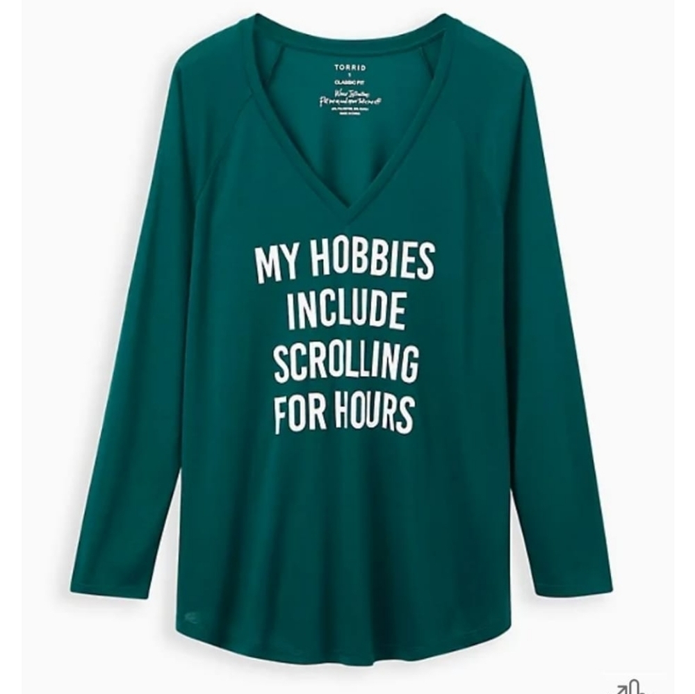 NWT - Torrid Classic Fit Raglan Tee - Sz 5X